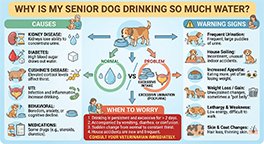 "Senior dog drinking water chart."