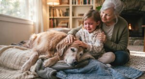 Helping children say goodbye to a beloved senior dog.